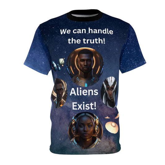 Aliens Exist - Unisex Cut & Sew Tee (AOP)